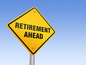 Retirement ahead roadsign